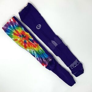Crazy Compression Purple Tie Dye Runner Socks – S/M - Running/Nursing/Exercise